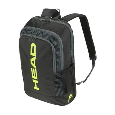Abbildung von HEAD Base Backpack Tennisrucksack, schwarz/gelb, 17L