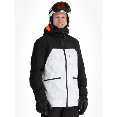 Abbildung von Helly Hansen Straightline Lifaloft 2.0 Jacket Snowboardjacke, Herren, Größe: XL, Grey fog snow camo aop