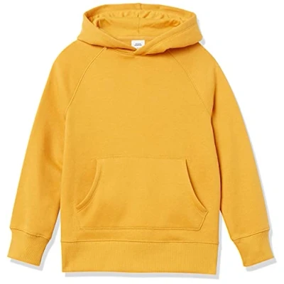 Abbildung von Amazon Essentials Jungen Fleecepullover, Kapuzenpullover und Sweatshirts, Goldgelb, 9 Jahre