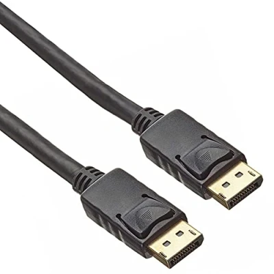 Abbildung von PremiumCord 4K DisplayPort 1.2 Verbindungskabel M/M 1,5 m, auf Kabel, 18Gbps, Video 4K@60Hz 2160p, FULL HD 1080p, HDCP, vergoldete Anschlüsse, schwarz