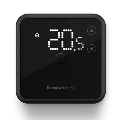 Abbildung von Honeywell Home Raumthermostat, leicht ablesbares, energieeffizientes Display auf LED Basis, kabellos, schwarz