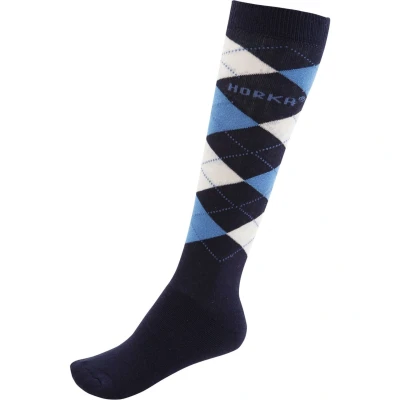 Abbildung von Horka Socken Riding Check Kariert Dunkel Marine S