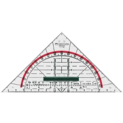 Abbildung von Faber Castell 177199 Geometrie Dreieck mit Griff, 14 cm