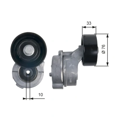 Abbildung von GATES T39134 Spannrolle FleetRunner Micro V Stretch Fit HYUNDAI: H 1 Van, / iLoad Cargo