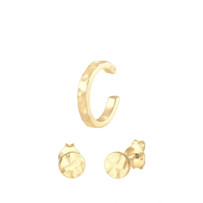 Abbildung von Elli SET Earcuff Ohrringe goldcoloured, Damen, Größe: One Size, Gold coloured