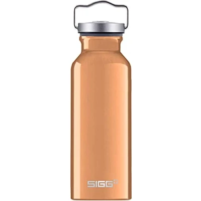 Abbildung von SIGG Alu Trinkflasche Original Copper Klimaneutral Zertifiziert Für Kohlensäurehaltige Getränke Geeignet Auslaufsicher Federleicht BPA frei 0,5L