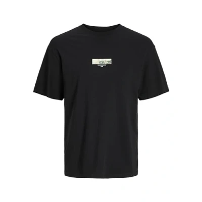 Abbildung von Jack &amp; Jones CREW NECK Tshirt print, Herren, Größe: Large, Black