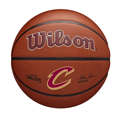 Abbildung von Wilson Basketball, NBA Team Alliance, Cleveland Cavaliers, Outdoor und Indoor, PureFeel Cover, Größe: 7, Braun