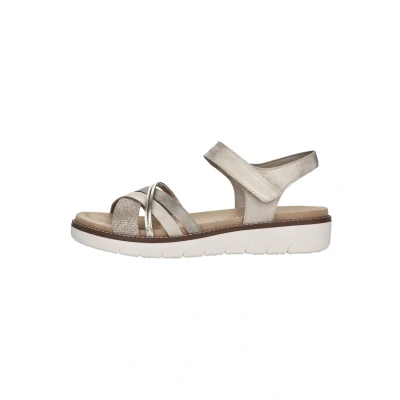 Abbildung von Remonte Keilsandalette Clay metallic/gold shell pearl, Damen, Größe: 37, pearl Schuhe