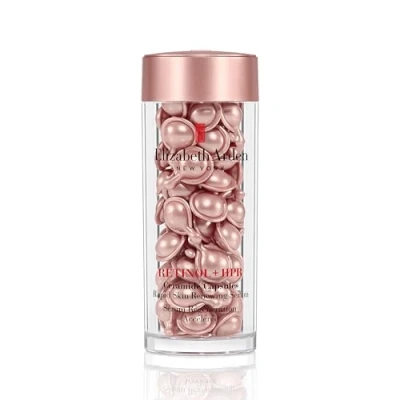 Abbildung von Elizabeth Arden Retinol + HPR, Ceramide und Serum Kapseln, Reduzieren Mimikfalten Falten, Verbessern die Hautfestigkeit, Einzeldosis, 60 Kapseln