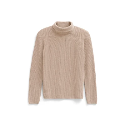 Abbildung von bugatti Rollkragen AUS MIX Strickpullover, Damen, Größe: XS, Beige