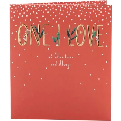 Abbildung von UK Greetings Weihnachtskarte für den Lieben, Schneeglöckchen Design