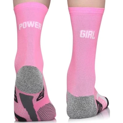 Abbildung von TODO Running RAID CREW Laufsocken mit Lustige Aufschrift, Anti Blasen Socken, Technisch Socks. Bunte Sport Socken Damen (Power Girl, 35 38)