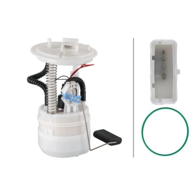 Abbildung von HELLA 8TF 358 106 981 Kraftstoff Fördereinheit mit Dichtung, Tankgeber Druckregler elektrisch OPEL: Corsa D Hatchback