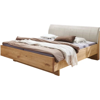 Abbildung von WIEMANN Holzbett »Cardiff, Bettgestell, Bettrahmen, teilmassiv, mit Polsterkopfteil« Belastbarkeit 110/220 Kg, 4 fache höhenverstellbar, MADE IN GERMANY, Fußteil aus Massivholz, verschiedene Größen