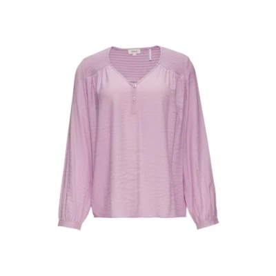 Abbildung von s.Oliver MET Gesmokte Details Bluse, Damen, Größe: 38, Lavendel