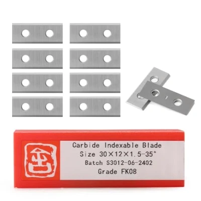 Abbildung von Wendeplatten Wendemesser Austauschbare Hartmetall 1.5mm Dicke, 2 Schneidkanten ,10 Stück Ersatzklingen 30 X 12 1.5mm, für Bündigfräser (Wendemesser)