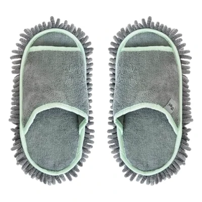 Abbildung von VIGAR Hausschuhe Mikrofaser 32 x 16,5 4 cm Rengo Kollektion Größen 38 42 Lustige und Bequeme Herren Damen Grau, Grau Grün