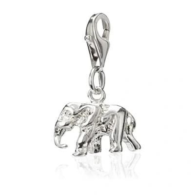 Abbildung von NKlaus Damen Charm Anhänger Elefant 925 Silber 13x8mm Schmuck für Bettelarmband Amulett 36276