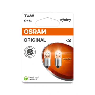 Abbildung von Osram ORIGINAL LINE 12V, T4W, Signal lamp, Metal Base, Double Blister (2 lamps)