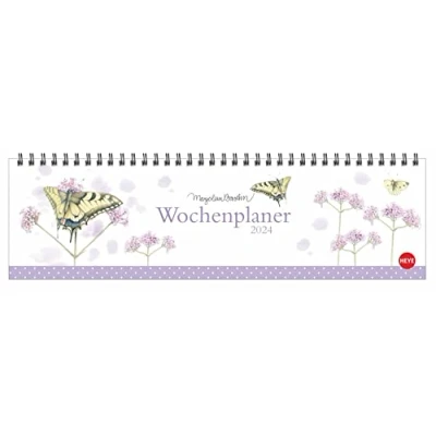 Abbildung von Marjolein Bastin: Wochenquerplaner 2024. Übersichtlicher Umklapp Kalender 2024 mit zarten Naturillustrationen. für Schreibtisch oder Wand Wochenkalendarium.