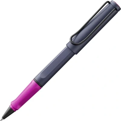 Abbildung von Lamy safari pink cliff Tintenroller zeitlos klassicher Stift mit ergonomischem Griff &amp; Strichbreite M Gehäuse aus robustem ASA Kunststoff Tintenrollermine 63 in schwarz