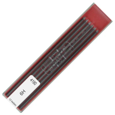 Abbildung von Koh I Noor Graphitmine, Minenstärke 2mm, für Druckbleistift in 120mm Länge, Härtegrad 6H, 419006H013PK