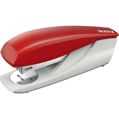 Abbildung von Leitz Büroheftgerät, Für 30 Blatt, Ergonomisches Design, Inkl. Heftklammern, Rot, NeXXt Serie, 55000025