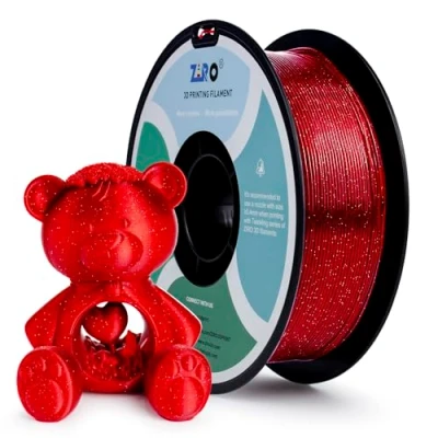 Abbildung von ZIRO PLA Filament 1.75mm 3D Drucker Twinkling Serie 1KG, Dimensional Accuracy +/ 0.03mm, Rot