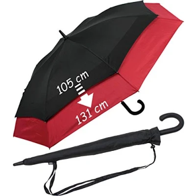 Abbildung von iX brella expandierender Stockschirm mit Automatik Move to XXL schwarz rot