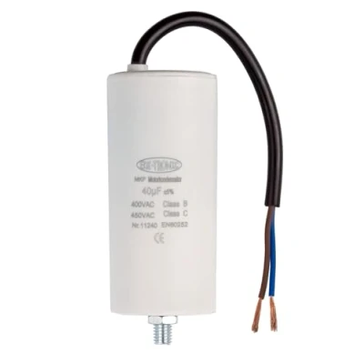 Abbildung von Kondensator Anlaufkondensator Motorkondensator Arbeitskondensator Kabel 40µF 450V