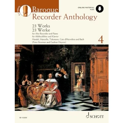 Abbildung von Baroque Recorder Anthology: 23 Werke für Alt Blockflöte und Klavier. Band 4. (Schott Anthology Series, 4, 4)