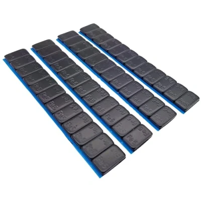 Abbildung von Felgenfactory 240g Auswuchtgewichte schwarz kunststoffbeschichtete Stahlgewichtsriegel 4x60g