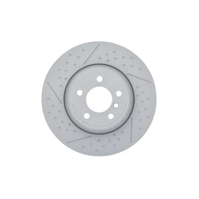 Abbildung von BOSCH 0 986 479 E15 Bremsscheibe 345 24 5 120 Belüftet, Verbundbremsscheibe, geschlitzt/gelocht beschichtet hochgekohlt mit Schrauben