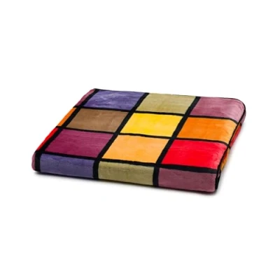 Abbildung von Gözze Weiche Kuscheldecke, Cashmere Feeling, Hohes Stoffgewicht 500 g/m², Antigua, 150 x 200 cm Grün/Anthrazit/Weiß
