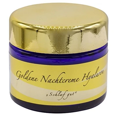 Abbildung von chi enterprise Goldene Nachtcreme Hyaluron 50 ml I Verwöhnende &amp; Natürliche Hautpflege für ein jüngeres ebenmäßiges Hautbild über Nacht Mit Hyaluronsäure auf pflanzlicher Basis