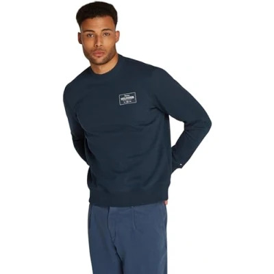 Abbildung von Tommy Hilfiger Monotype Label Sweatshirt, Herren, Größe: XL, Night sky