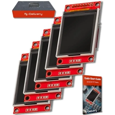 Abbildung von AZDelivery 3 x 1,8 Zoll SPI TFT Display ST7735 mit 128 160 Pixeln kompatibel Arduino und Raspberry Pi inklusive E Book!