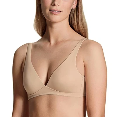 Abbildung von CALIDA Damen BH Eco Sense, rosa ohne Bügel aus Nylon, mit Verschluss Haken und Öse, Größe: 75B