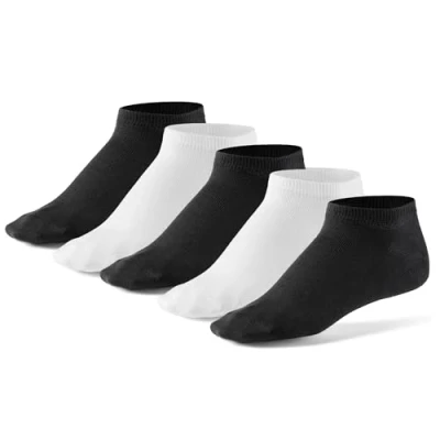 Abbildung von 5 Paar Sneaker Socken von Mat &amp; Vic&#039;s für Sie und Ihn Cotton classic (35 38, schwarz weiss) 35 36 37 38 39 40 41 42 43 44 45 46 47 48 49 50