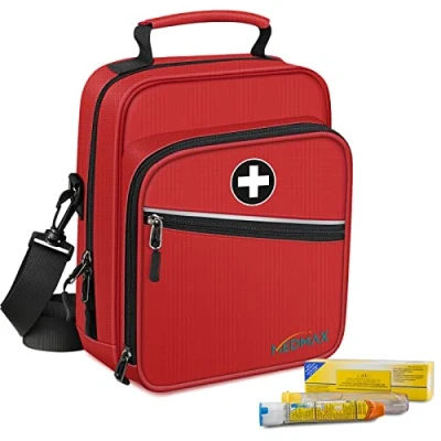 Abbildung von MEDMAX Medikament Tasche, Insulin Kühltasche EpiPen Isolierte Tragetasche, Große Kapazität Notfalltasche für Diabetes Zubehör, Asthma Inhalator, Anti Histamin, Auvi Q, Allergy Medicine Essentials