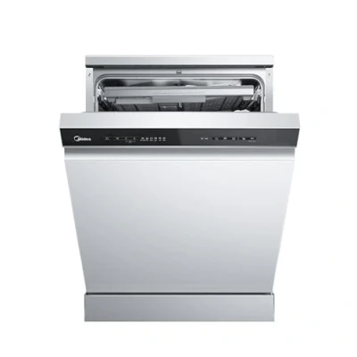 Abbildung von Midea SF 7.60NW14B Geschirrspüler 60cm Freistehend &amp; Unterbaufähig, 14 Maßgedecke, 8 Programme, Spülmaschine 60 cm mit WIFI, 42 db, Hygienepflege+, Dualzone Wash, Extra Trocknen