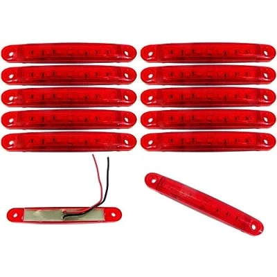 Abbildung von Formplas 10x 9 SMD LED Begrenzungsleuchten Rot 12V 24V Positionsleuchten LKW Anhänger E Prüf