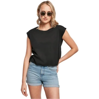 Abbildung von Urban Classics Ladies Organic Short TEE Tshirt basic, Damen, Größe: XS, Schwarz