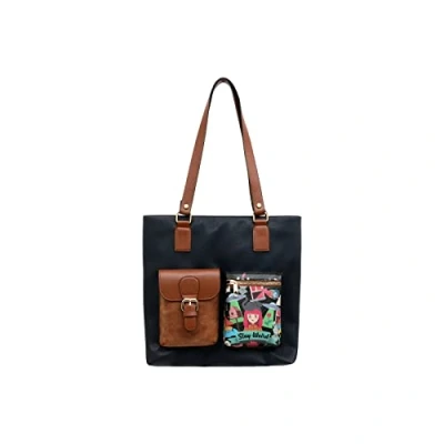 Abbildung von DOGO Vegane Damen Schultertaschen Umhängetaschen Multi Pocket Bag Stay Weird