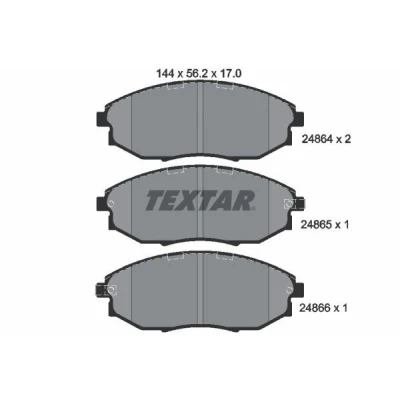Abbildung von TEXTAR 2486401 Bremsbelagsatz mit akustischer Verschleißwarnung CHEVROLET: Epica Saloon