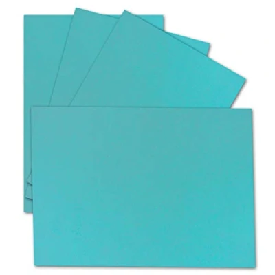 Abbildung von 50 Einzel karten DIN A6 10,5 x 14,8 cm 240 g/m² Türkis Tonkarton Bastelpapier Bastelkarton Bastel blanko Postkarten