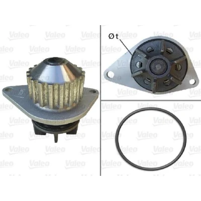 Abbildung von VALEO 506704 Wasserpumpe 18 mit Dichtungen Deckel PEUGEOT: 207 Hatchback, Bipper Van, SW, CITROËN: C3 II, Xsara Estate