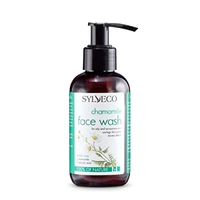 Abbildung von SYLVECO Kamille Gesichtsreinigung Gel 150ml Face Wash mit Salicylsäure (2%) für empfindliche Haut Vegan Gesichtswaschgel Damen und Männer