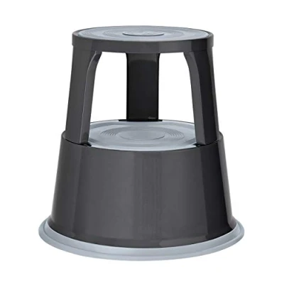 Abbildung von Wedo 212112 Rollhocker Metall, TÜV und GS geprüft, Höhe 43 cm, Tragkraft 150 kg, grau